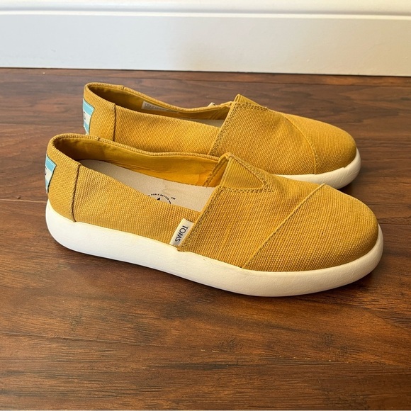 TOMS Alpargata Mallow Mustard Yellow Slip-On Shoes-Size 5 - Picture 3 of 10